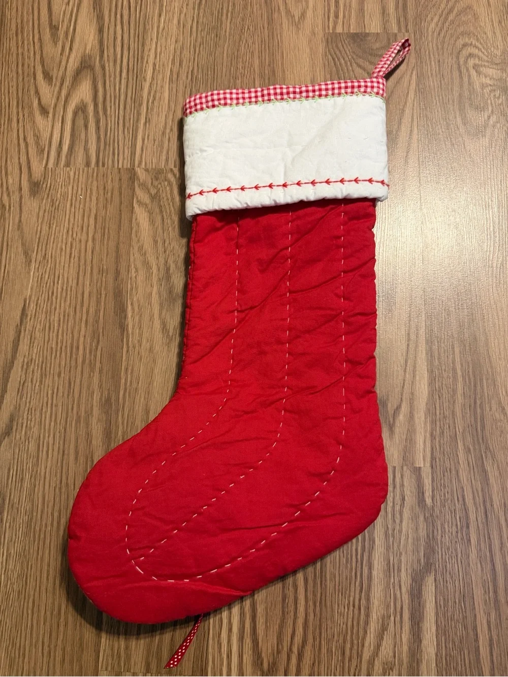 Pottery Barn Personalized Red Santa Christmas Stocking with “Eric” Embroidered